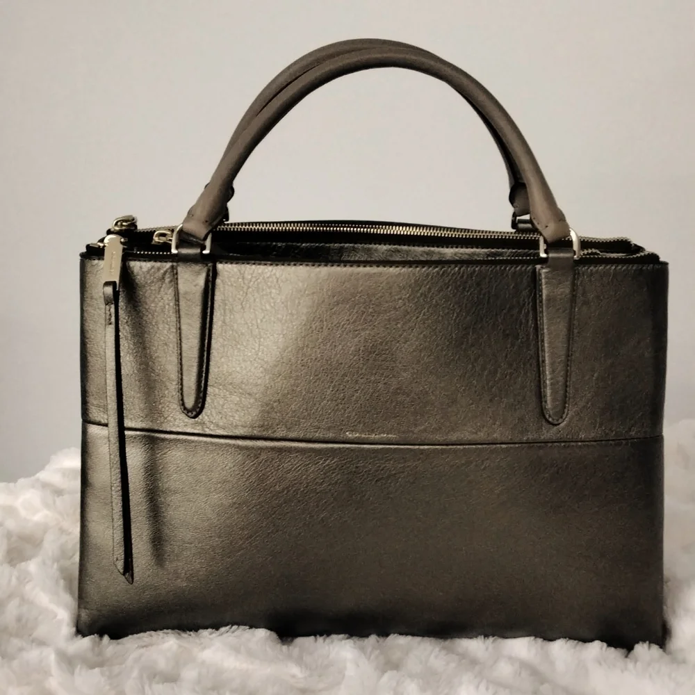 Coach Borough Bag in Metallic Leather (C1420 F32323) large - Picture 1 of 12